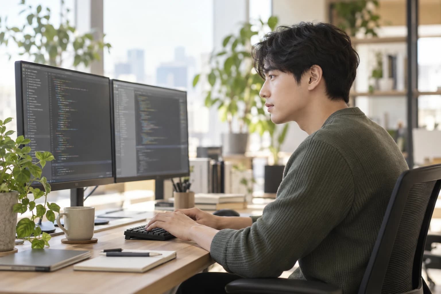 일과 학습을 준비하는 AI 연출 이미지